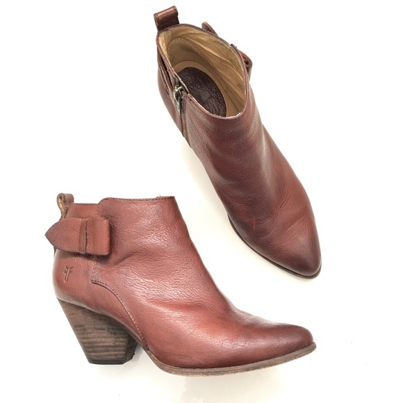 Frye Shoes - Frye Reina Belt Bootie in Brown